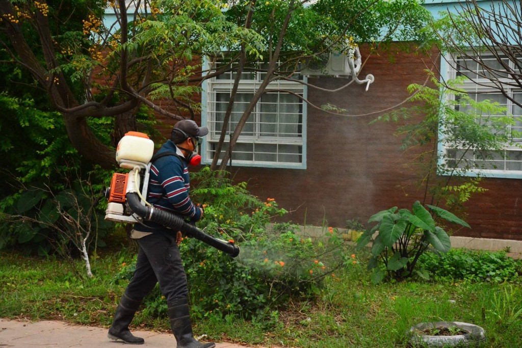 Mediante el trabajo articulado, se realizaron fumigaciones preventivas en instituciones de Castelli