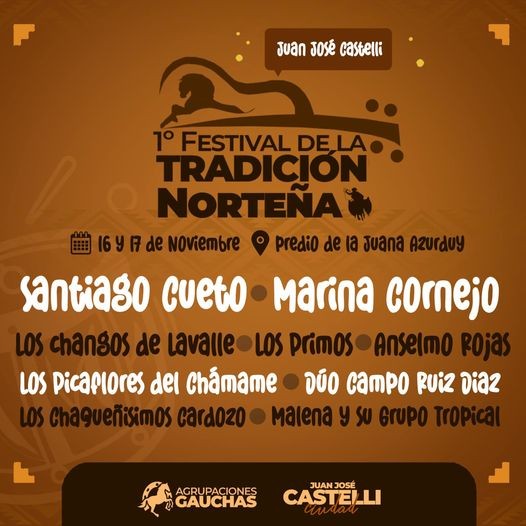 Este fin de semana se vive el 1° Festival de la Tradición Norteña en Castelli