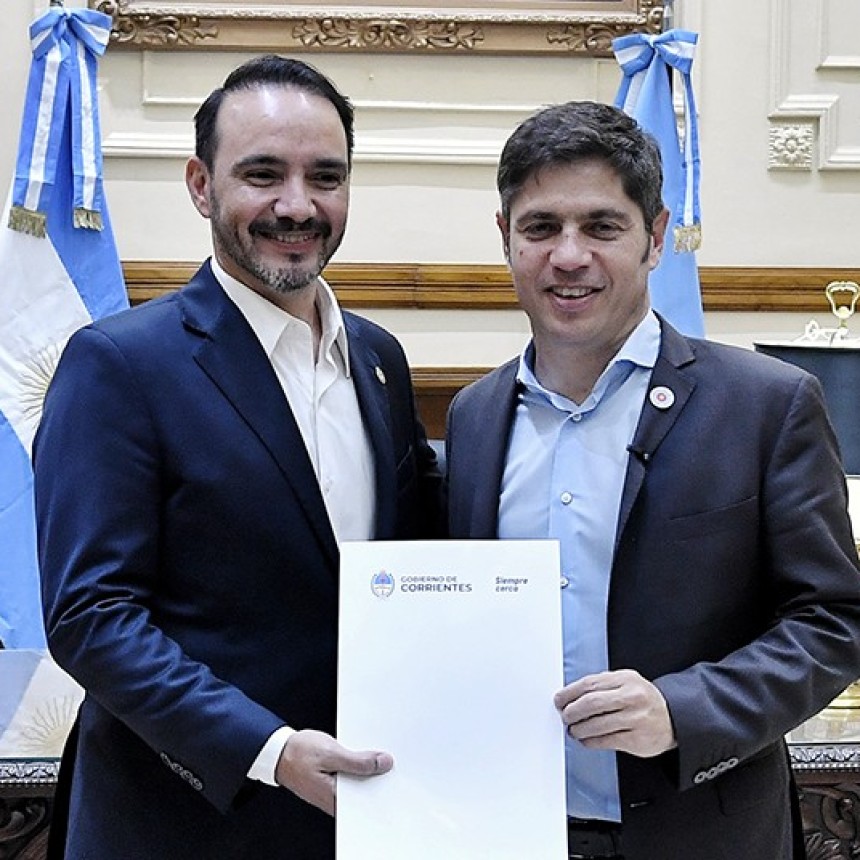 Kicillof suscribi&oacute; convenios de cooperaci&oacute;n con el gobernador Juan Pablo Vald&eacute;s